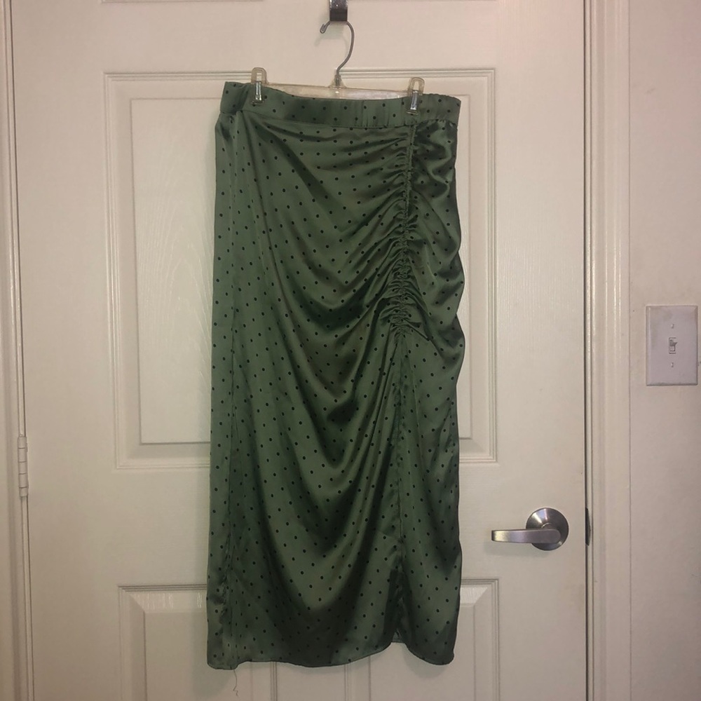 •Long hemp polka dot Zara skirt •
